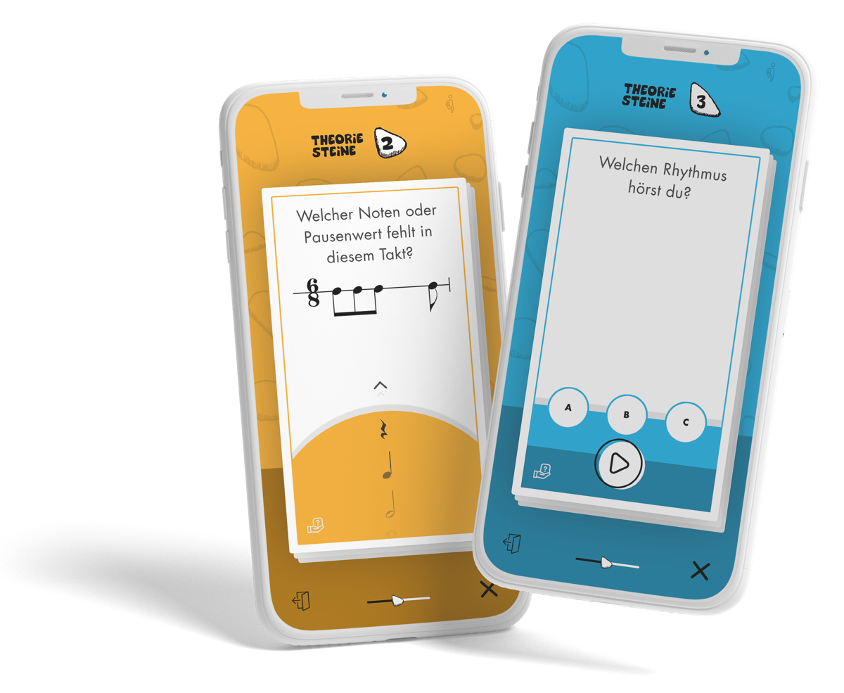 Theoriesteine App – Musiktheorie-Fragen auf dem Handy